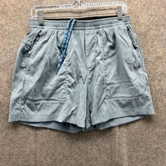 Lululemon Shorts Women 10 Blue Tencel High Rise Drawstring Relaxed Fit License - Picture 1 of 10